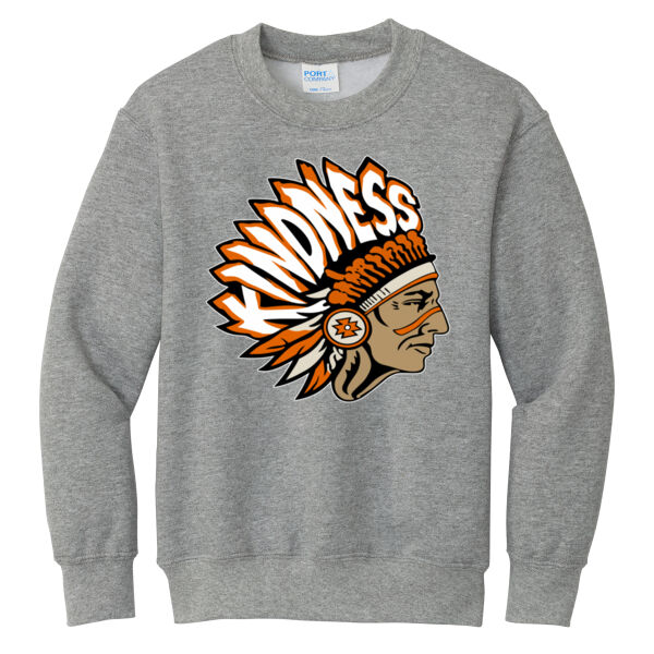 Kindness Warrior - Youth Core Fleece Crewneck Sweatshirt Thumbnail